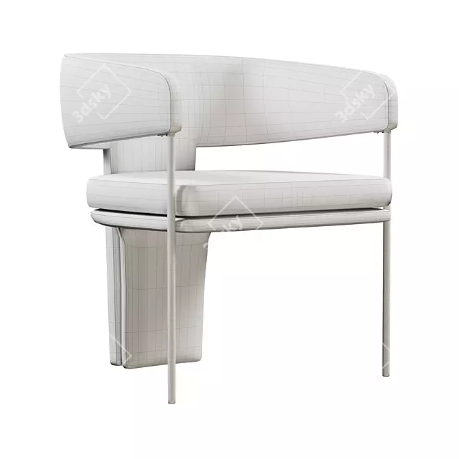 Elegant Palazzo Dining Chair - Stylish and Comfortable 3D model image 2