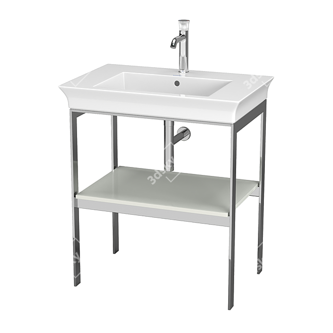 DURAVIT White Tulip Metal Floor Console 3D model image 8