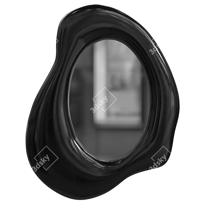 Elegant Reflective Charm: Decorative Mirror 3D model image 2