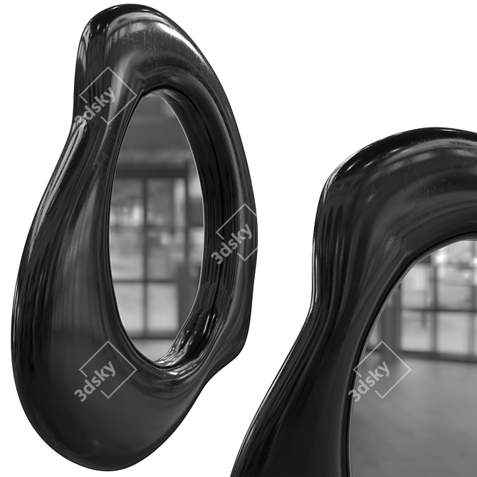 Elegant Reflective Charm: Decorative Mirror 3D model image 3