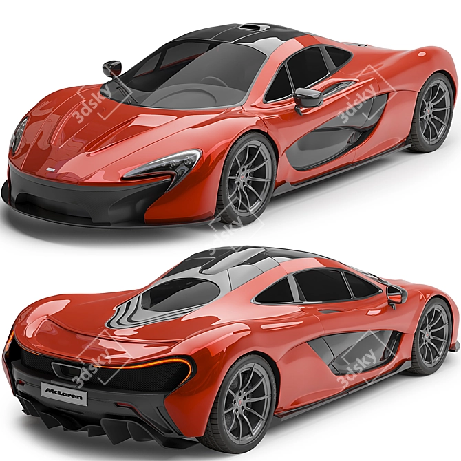 Sleek and Striking McLaren P1 3D model image 1