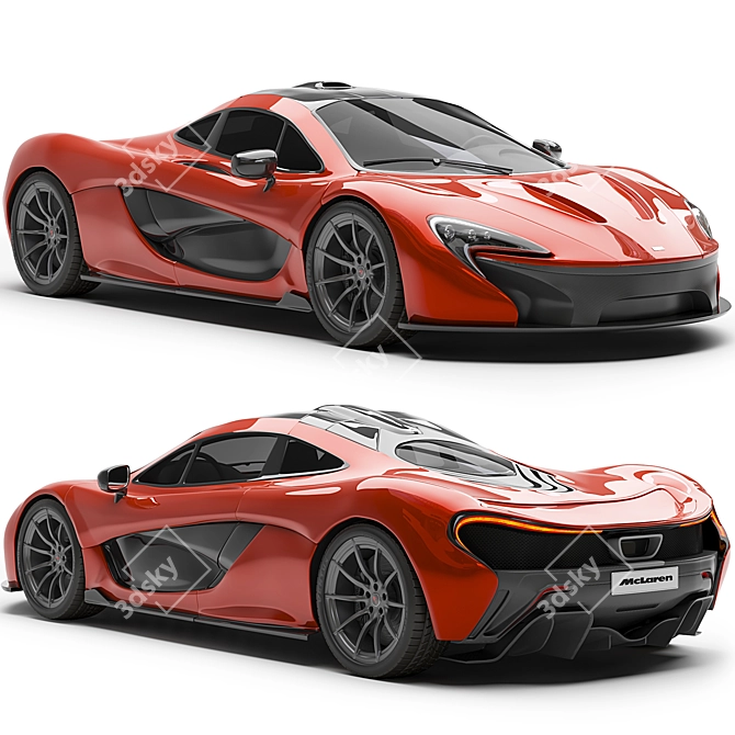 Sleek and Striking McLaren P1 3D model image 2