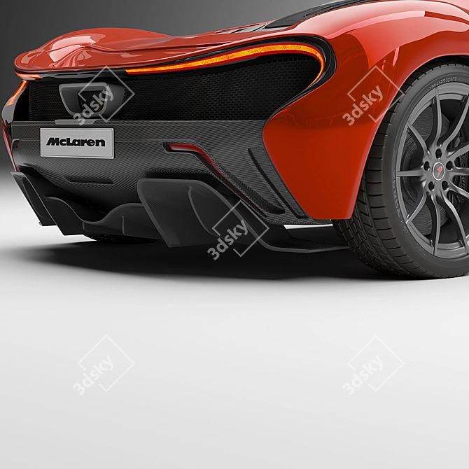 Sleek and Striking McLaren P1 3D model image 3