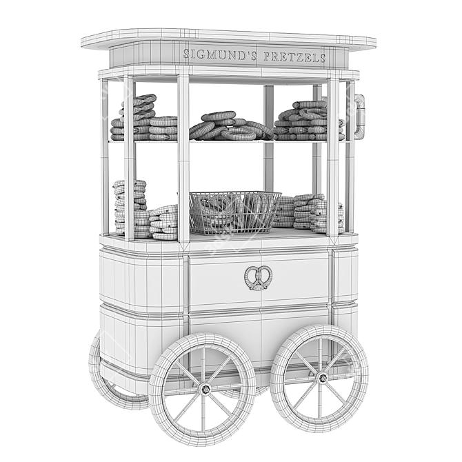 Salty Delight: Sigmund's Pretzels 3D model image 2