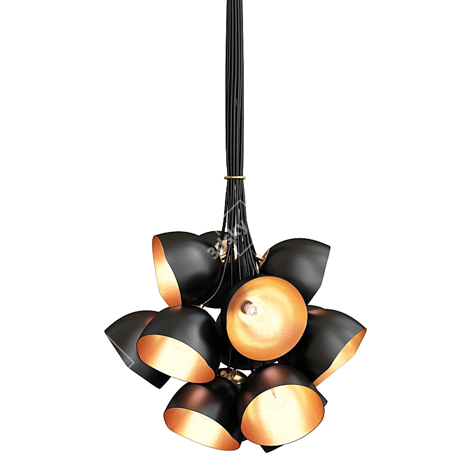 Lux Cluster Pendant - Elegant Lighting Solution 3D model image 2