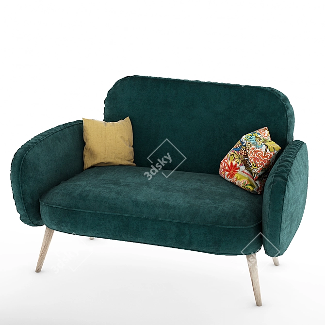 Berber Sofa: Stylish and Comfortable 3D model image 5