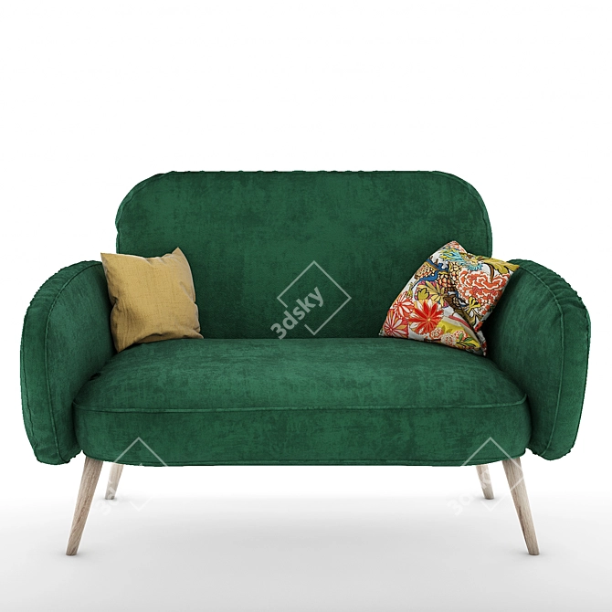 Berber Sofa: Stylish and Comfortable 3D model image 6