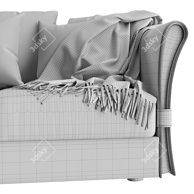 Elegant Leather Onda Sofa 3D model image 4