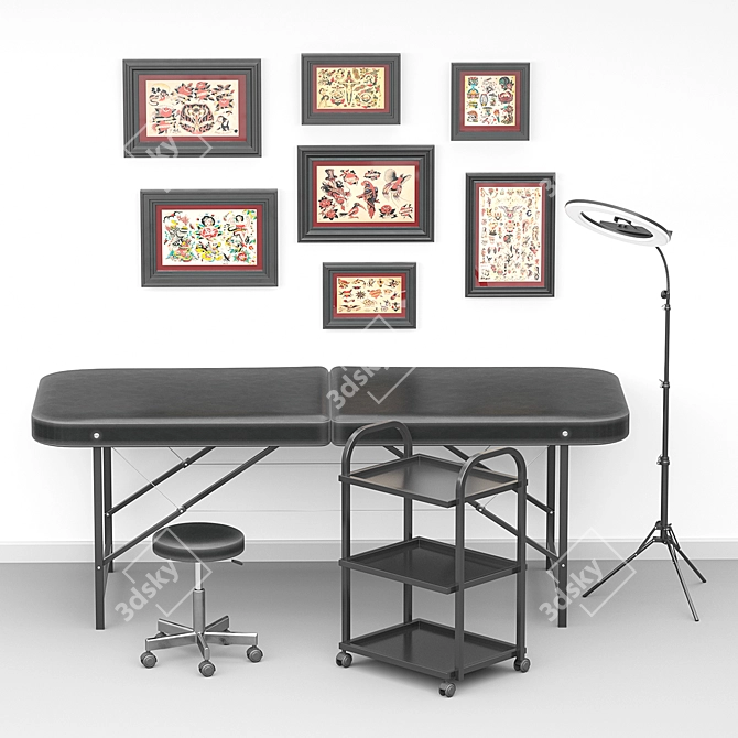 Tattoo Studio Furniture 3D model image 2