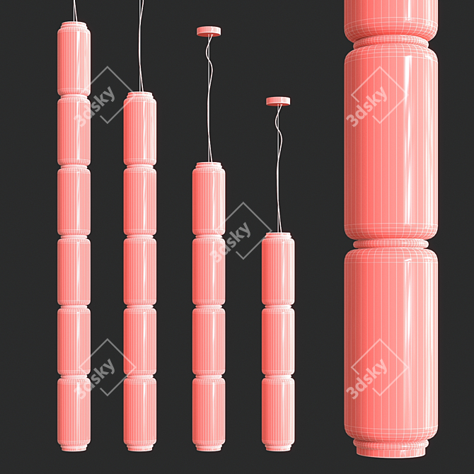 Noctambule Suspension: Elegant Ambience Illuminator 3D model image 3