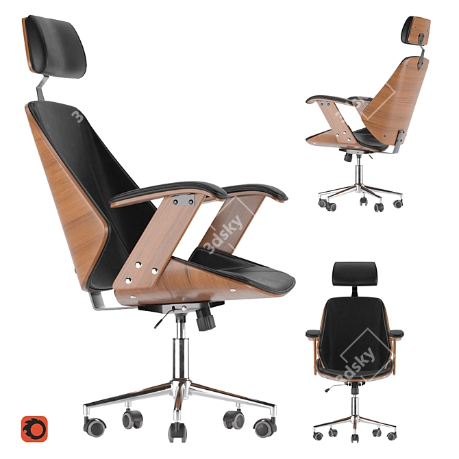 Orzech Chair: Modern PBR Design 3D model image 7