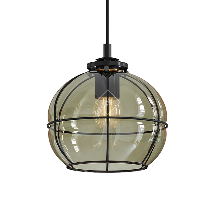 Smokey Venice Hanging Lamp 3D model image 1