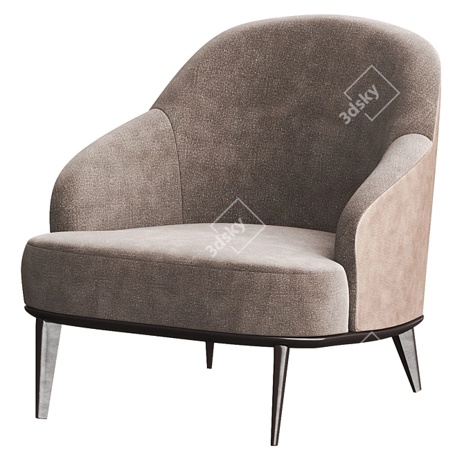 Title: Elegant LESLIE Armchairs for Modern Living 3D model image 4