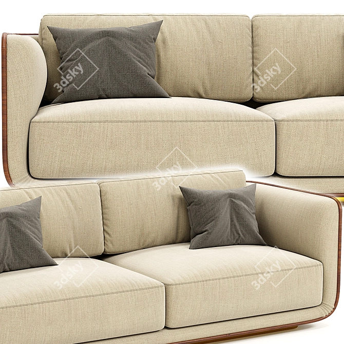 Elegant Denning Sofa: Aster 3D model image 3