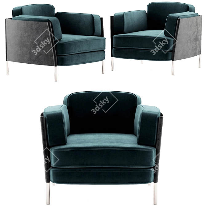 Elegant Comfort: Minotti SHELLEY 3D model image 2