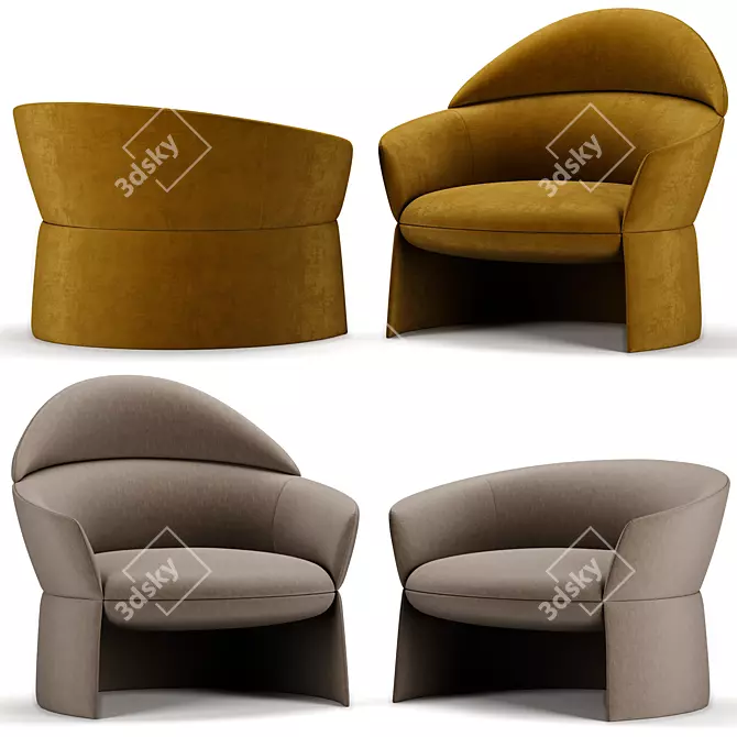 Title: SWALE Armchair - Modern Elegance 3D model image 3
