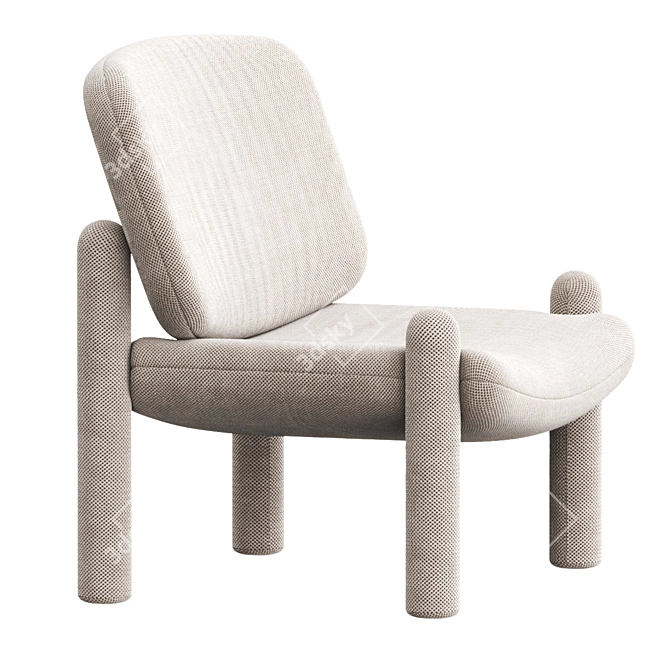 Modern TOTTORI Fabric Armchair 3D model image 2