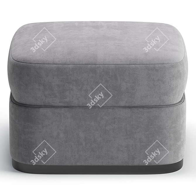 Modern Jessica Pouf: 3 Color Options 3D model image 3
