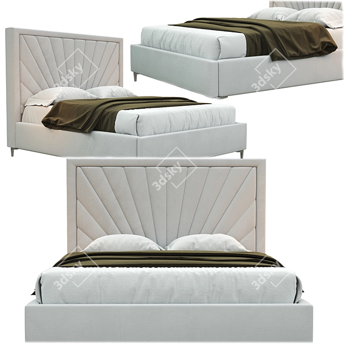 Manila Soft Low Profile Bed 3D model image 2