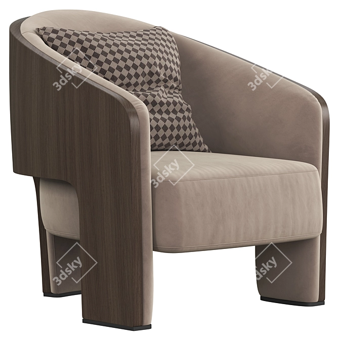 Marelli Chloe: Sleek and Stylish Armchair 3D model image 1