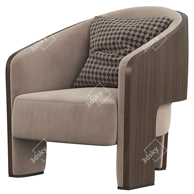 Marelli Chloe: Sleek and Stylish Armchair 3D model image 3