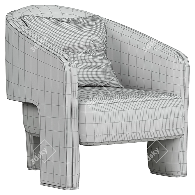 Marelli Chloe: Sleek and Stylish Armchair 3D model image 6