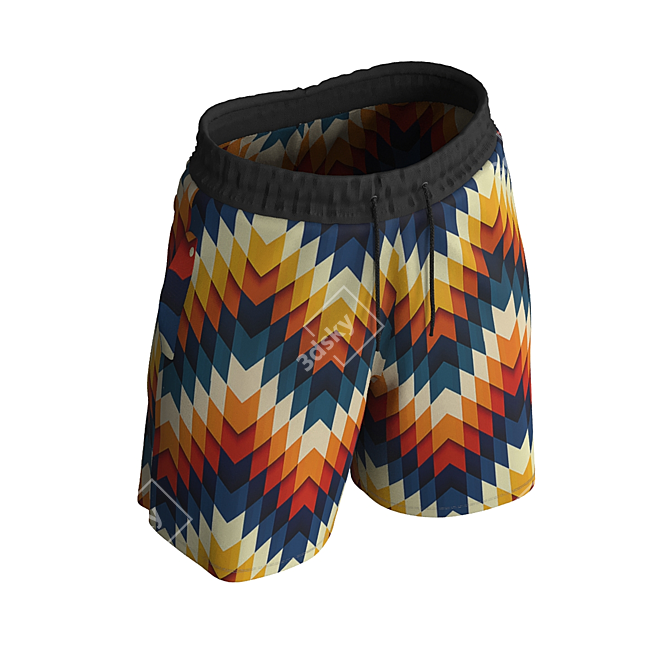 Sporty Beach Shorts 3D model image 2