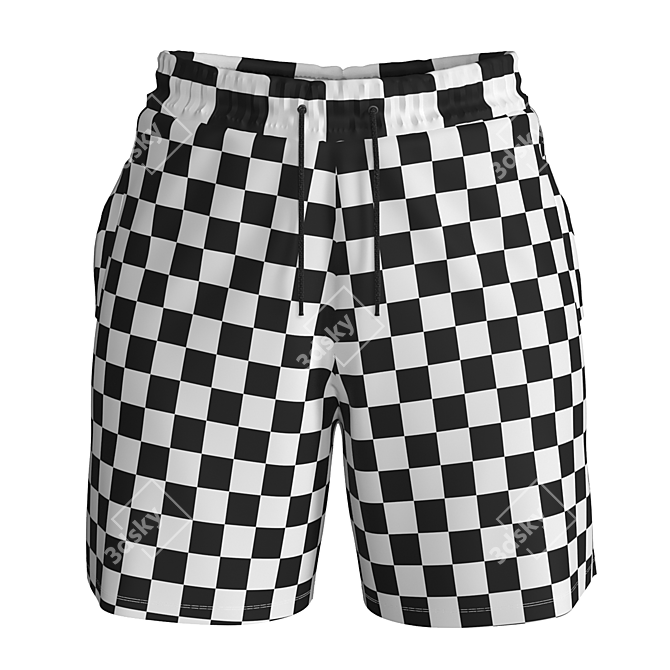 Sporty Beach Shorts 3D model image 5