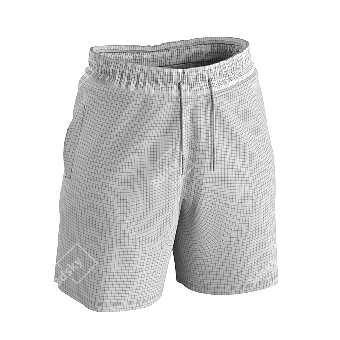 Sporty Beach Shorts 3D model image 6