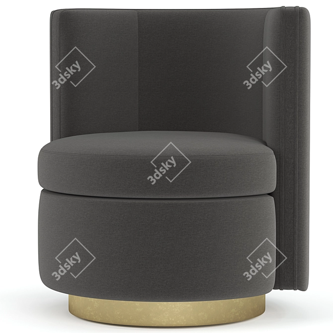 Modern Swivel Chair Amanda 3D model image 2