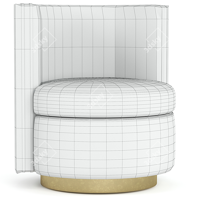 Modern Swivel Chair Amanda 3D model image 4