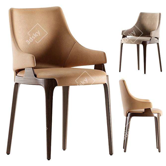  Potocco Velis Chair: Stylish, Versatile Seating 3D model image 1