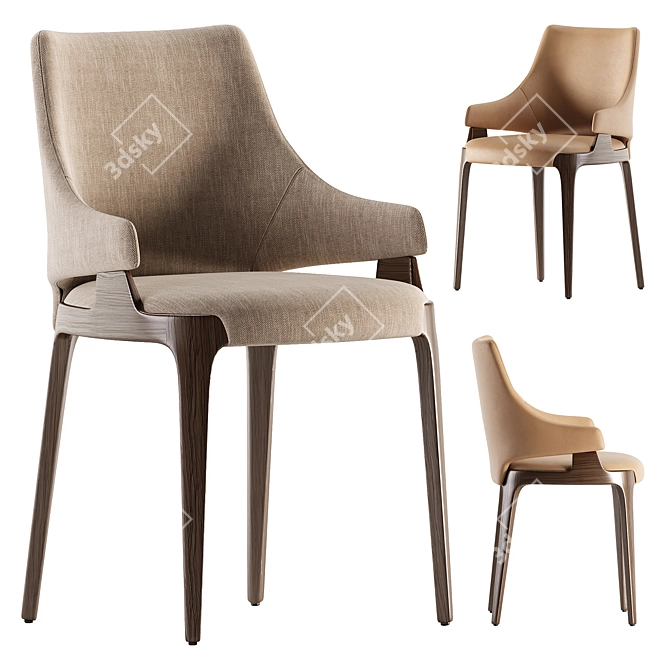  Potocco Velis Chair: Stylish, Versatile Seating 3D model image 2