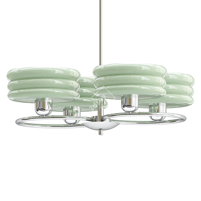 Elegant Art Deco Chandelier 3D model image 1