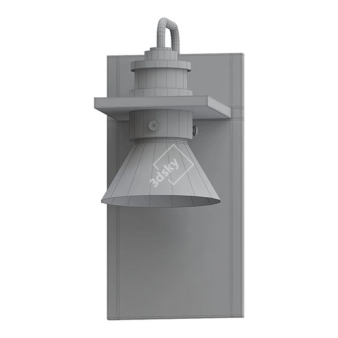 Elegant Dark Sky Outdoor Sconce 3D model image 2