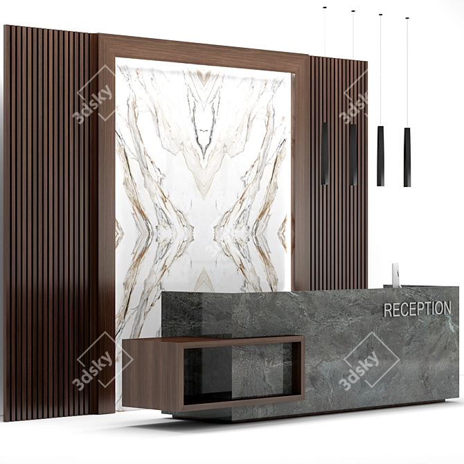 Sleek Reception 4: Simplify Your Space 3D model image 2