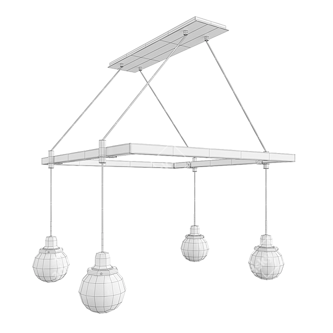 Elegant Rose City Chandelier 3D model image 2