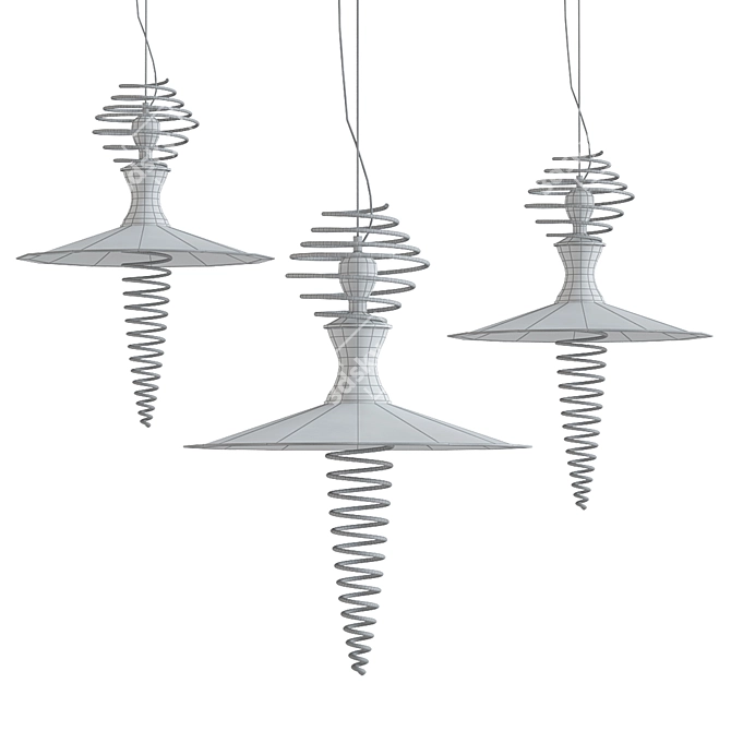 Italian Designer Dining Pendant Light 3D model image 2