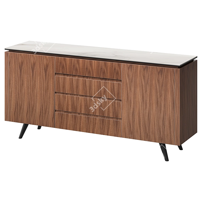 Nottingham Sideboard with Ceramic Top 3D model image 1