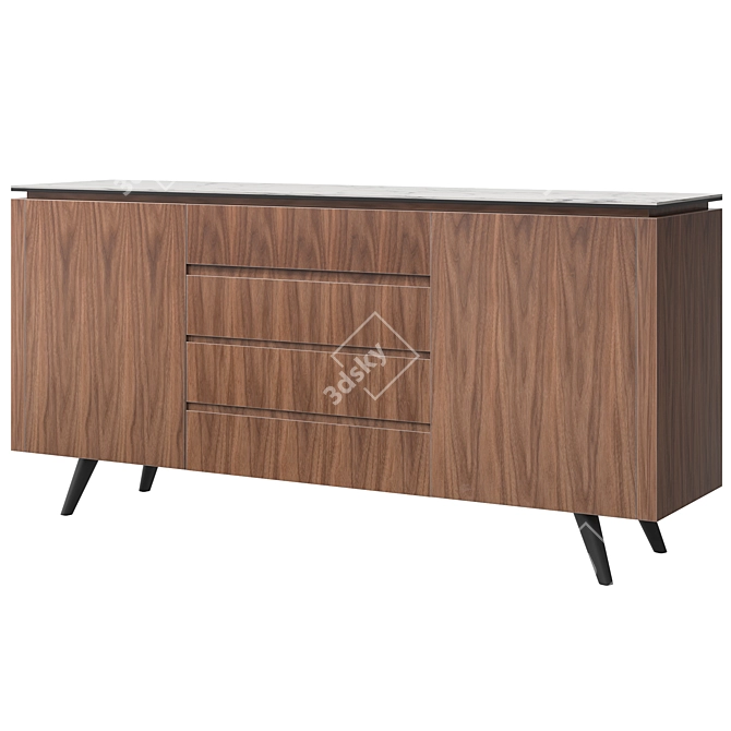 Nottingham Sideboard with Ceramic Top 3D model image 2