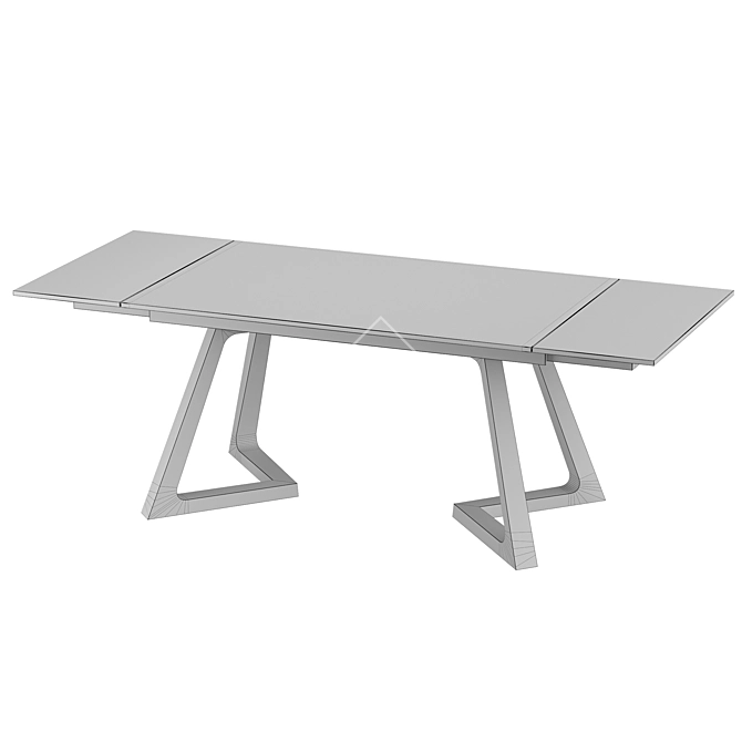 Sorrento Black Extendable Ceramic Top Table 3D model image 3