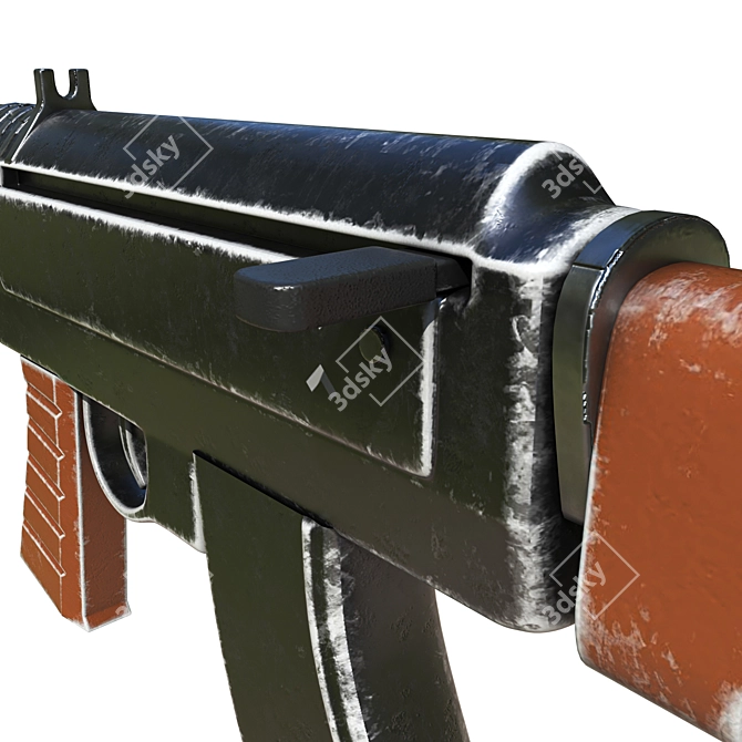 Classic Uzi Firearm, Vintage 2016 3D model image 2