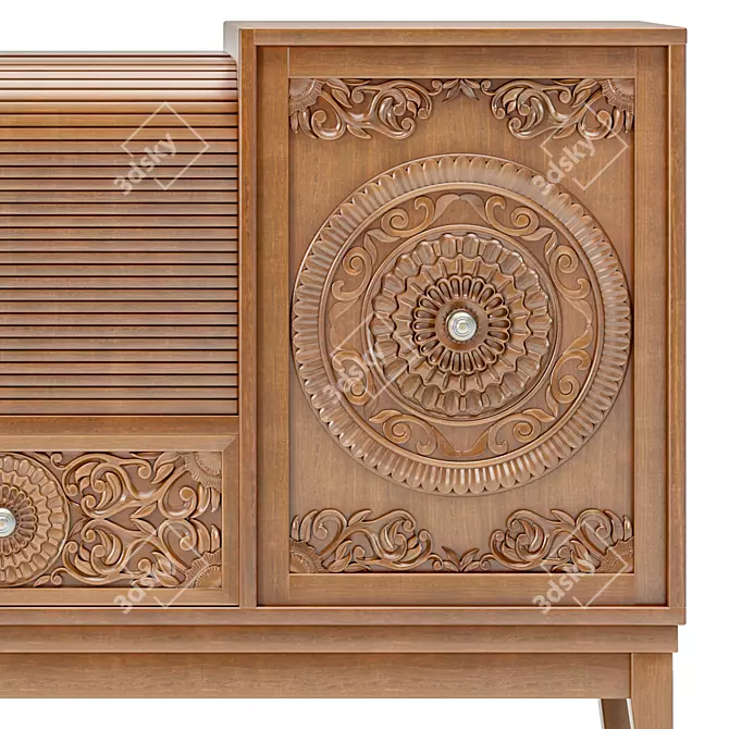 Elegant Oak Sideboard - ME0073 3D model image 3