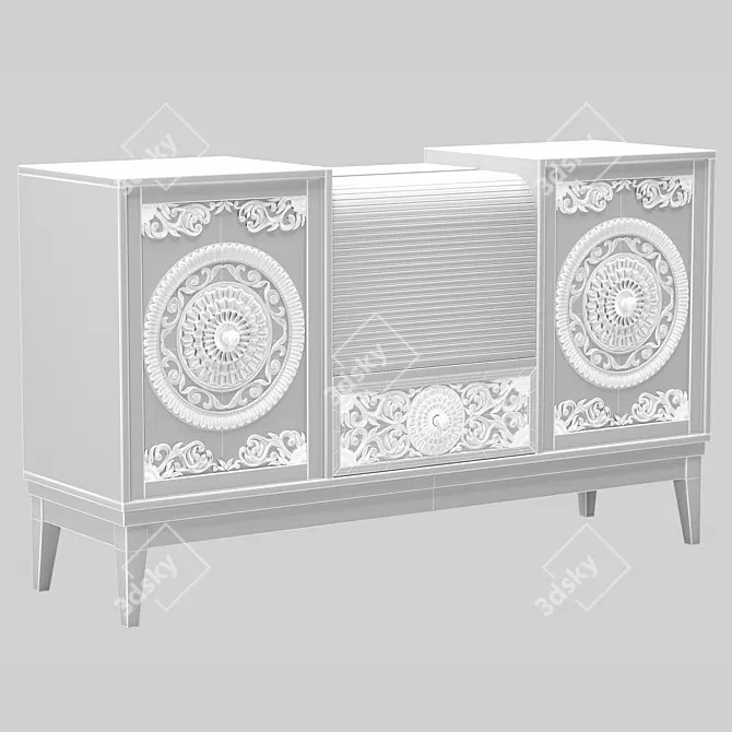 Elegant Oak Sideboard - ME0073 3D model image 5