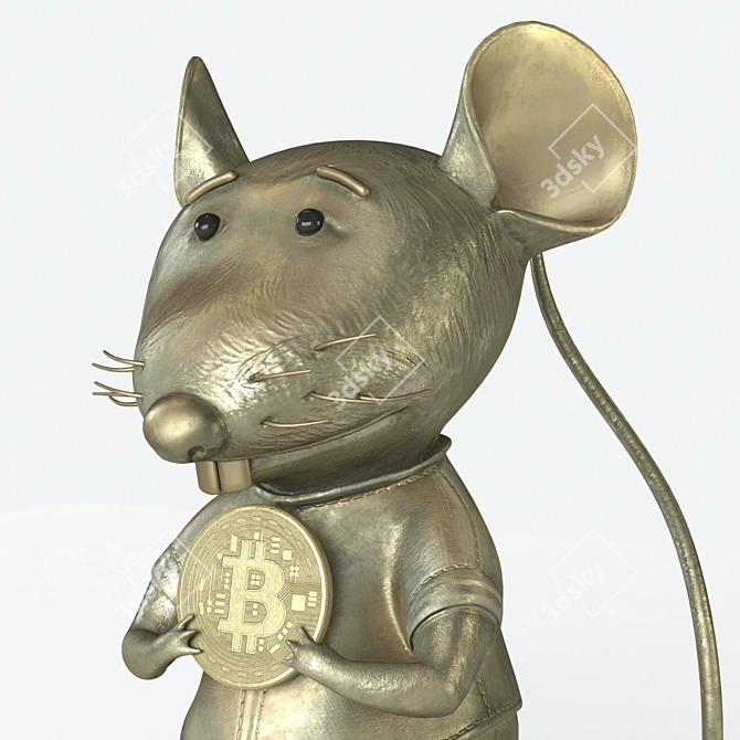 Crypto Rat: Bitcoin's Lucky Find 3D model image 4