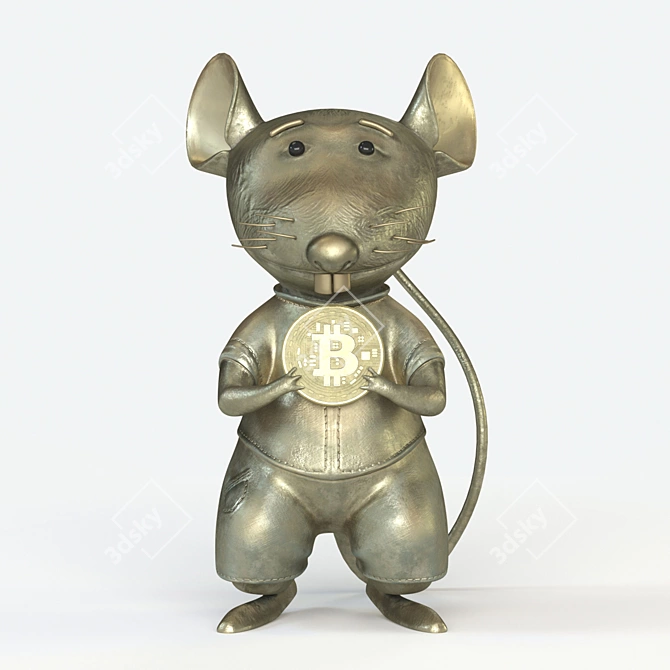 Crypto Rat: Bitcoin's Lucky Find 3D model image 7