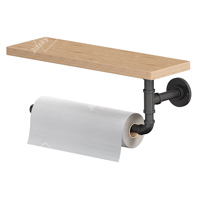 Sleek Wall Mount Paper Towel Holder 3D model image 1