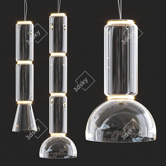 Sleek Illumination: Flos Noctambule Pendant 3D model image 2