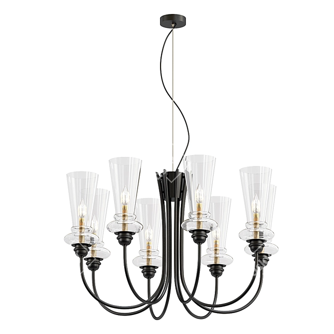 Stylish Evoluce Rammo Pendant Chandelier 3D model image 1