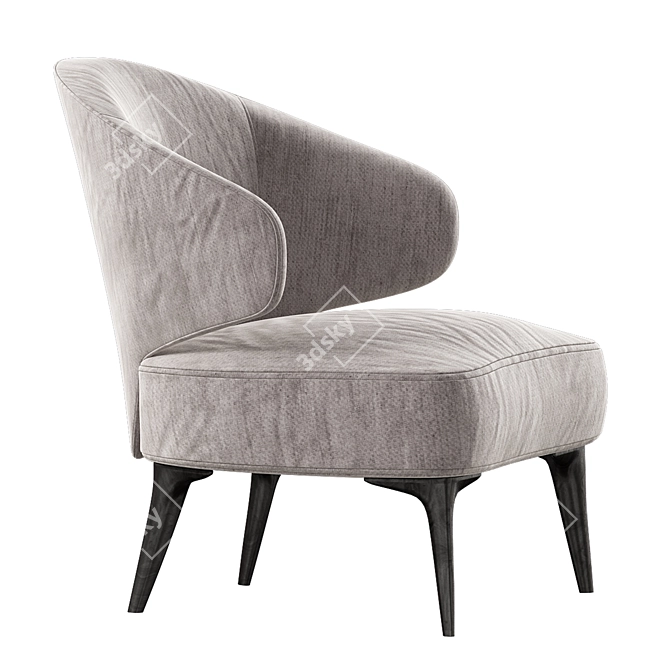 Comfortably Stylish Aston Armchair 3D model image 2